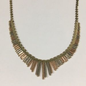 14k Tri Color Gold Italian Made Women's Necklace
